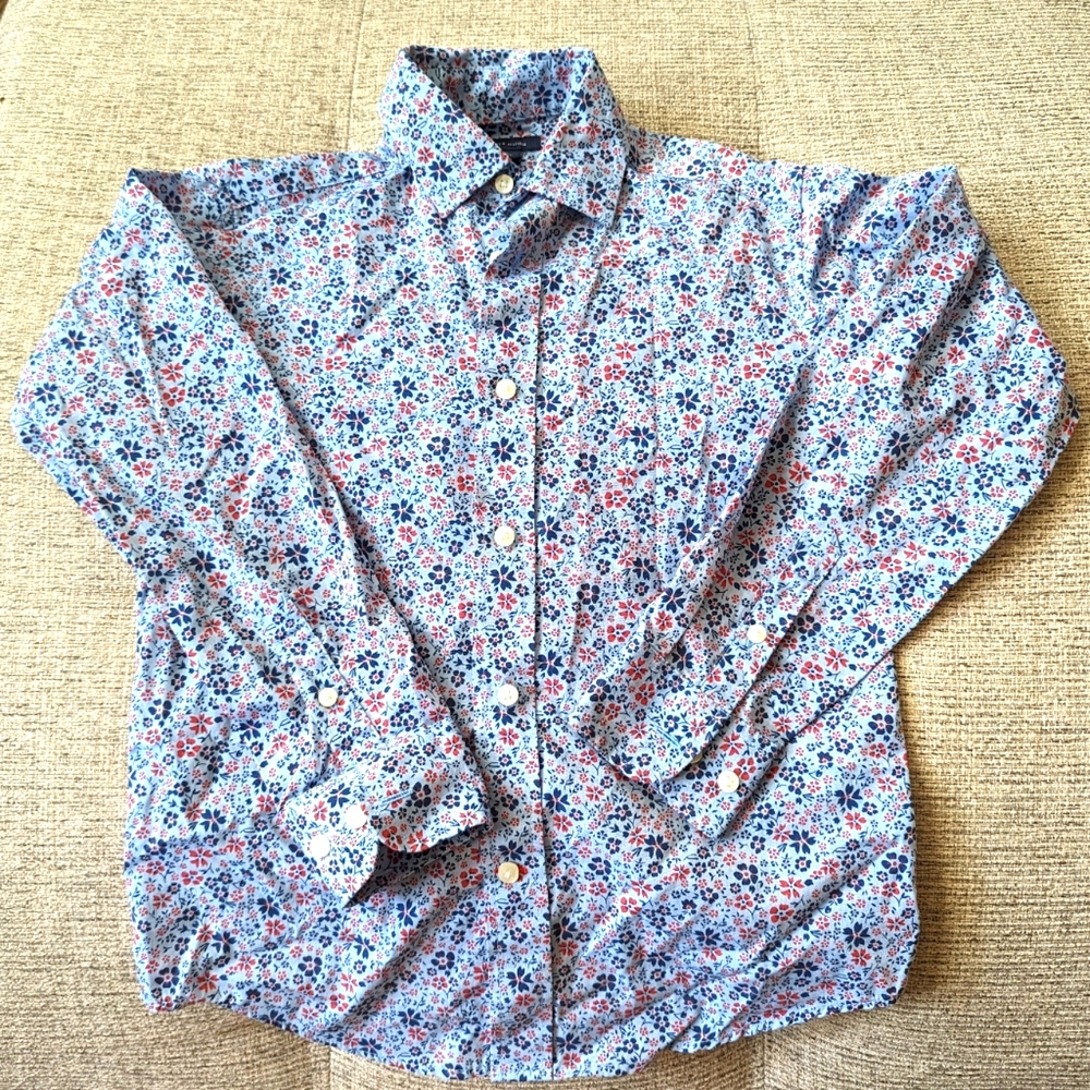 Timmy Hilfiger Boys Floral Button Up Shirt Size 8